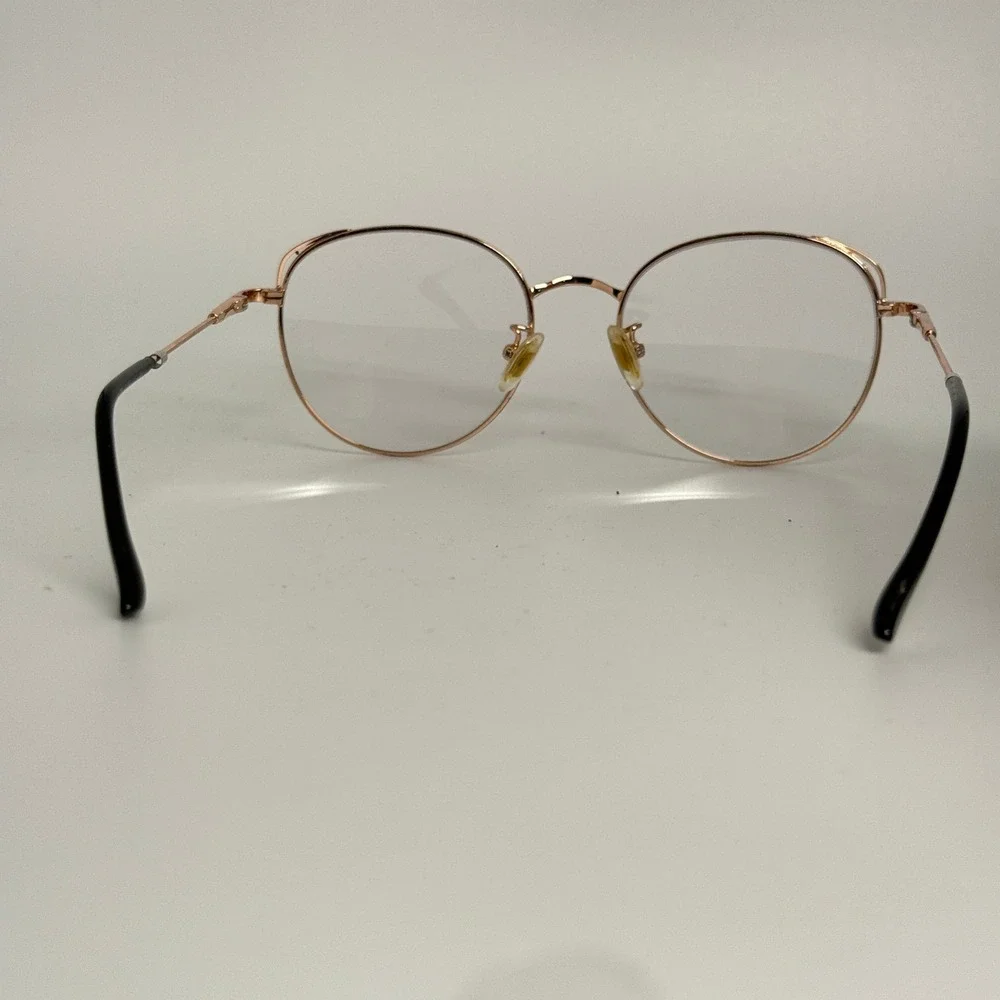Sojos Rose Gold Round Metal Frame Blue‎ Light Blocking Glasses SJ5027 22790